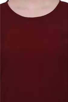 Casual A-line abaya with bell sleeves- Maroon
