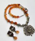 Orange agate necklaces