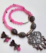 Pink agate necklaces