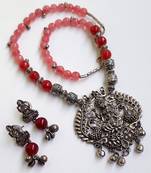 Pink agate necklaces