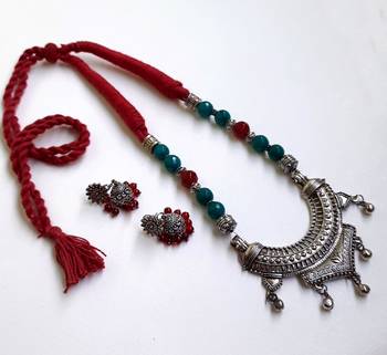 Pink agate necklaces 1