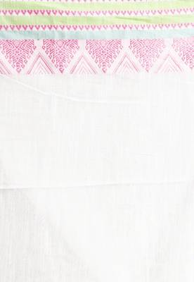 Offwhite Handloom Cotton Saree With Woven Multicolor Border 3