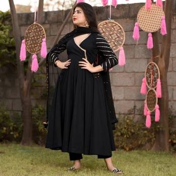 Ethnic Designer Women's Rayon Anarkali Kurti With Dupatta & Palazzo Set 2