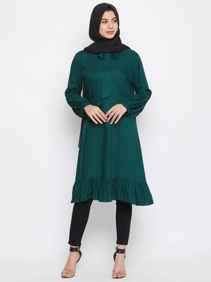 Green plain rayon islamic-tunics 1