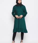Green plain rayon islamic-tunics