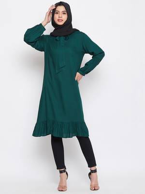 Green plain rayon islamic-tunics 2