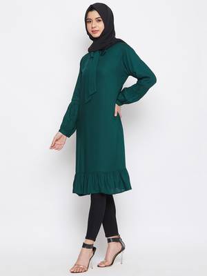 Green plain rayon islamic-tunics 3