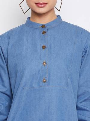 Blue plain denim islamic-tunics 5