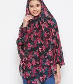 Black plain georgette hijab