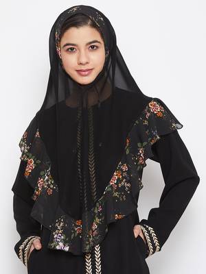 Multicolor plain georgette hijab 1