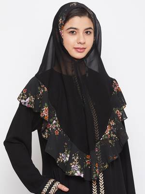 Multicolor plain georgette hijab 3