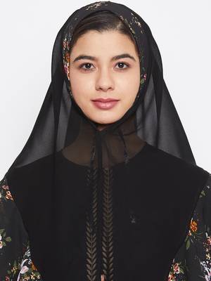 Multicolor plain georgette hijab 5