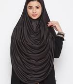 Black  plain jersey hijab