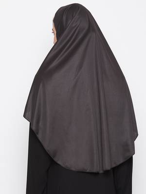 Black  plain jersey hijab 4