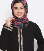 Multicolor printed georgette hijab