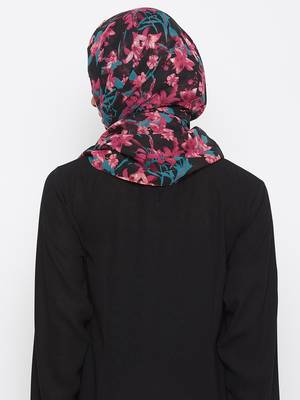 Multicolor printed georgette hijab 4