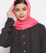 Pink plain rayon hijab