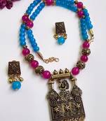 Blue agate necklaces