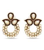 Maroon and white designer Earrings
