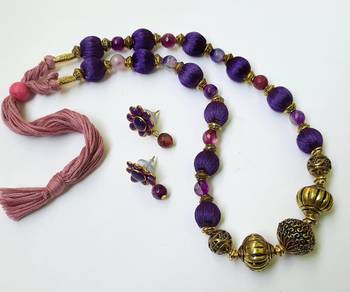 Purple agate necklaces 1