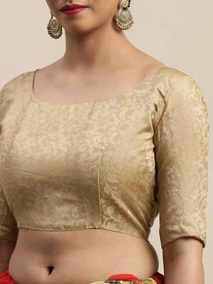 Maroon printed chiffon saree with blouse 4