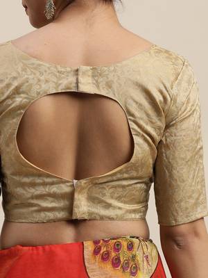 Maroon printed chiffon saree with blouse 5