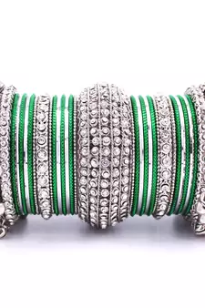 Green bangles-and-bracelets