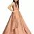 Kids Brown Cotton Silk Gown Dress