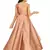 Kids Brown Cotton Silk Gown Dress