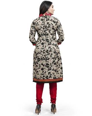 Beige printed cotton salwar 2