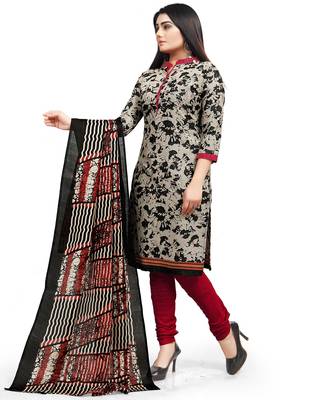 Beige printed cotton salwar 4