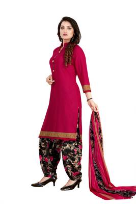 Magenta printed cotton salwar 3