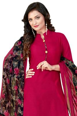 Magenta printed cotton salwar 4