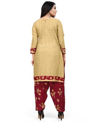 Beige printed cotton salwar 2