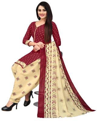 Maroon printed cotton salwar 3