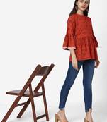 Rust Cotton  tunic