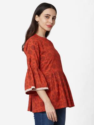 Rust Cotton  tunic 3