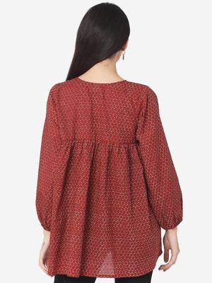 Red Cotton  tunic 2