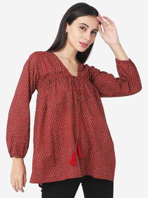 Red Cotton  tunic 3