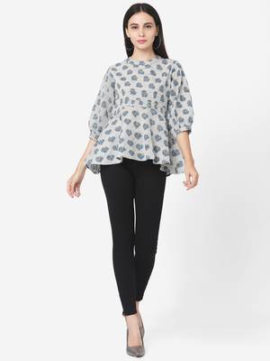 Grey Cotton  tunic 1