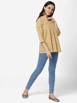 Yellow Cotton  tunic 1
