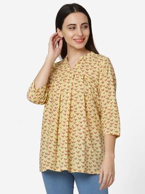 Yellow Cotton  tunic 3