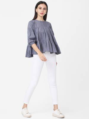 Grey Cotton  tunic 1