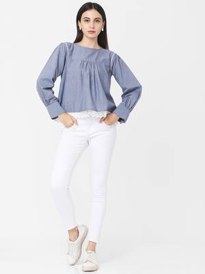 Blue Cotton  tunic 1