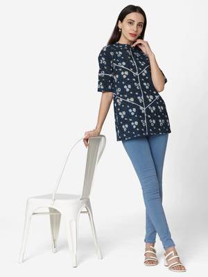 Blue Cotton  tunic 1