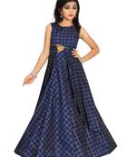 Kids Blue Long Maxi Gown Dress