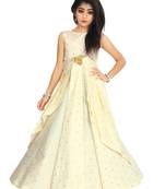 Kids Cream Gown For Girls 