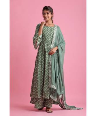 OLIVE Chiffon ethnic kurtis 2
