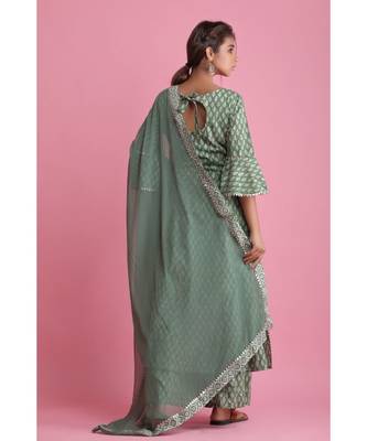 OLIVE Chiffon ethnic kurtis 3