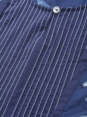 Navy-blue printed cotton ethnic-kurtis 5